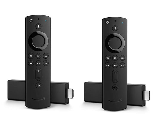 AMAZON FIRE TV STICKS 4K x2, ALEXA REMOTES WITH THE LATEST APPS, 1.5GB RAM & 8GB HDD WITH ONE MONTH SERVER ACCESS ON TWO DEVICES. (AMAZON PAY AT CHECKOUT)
